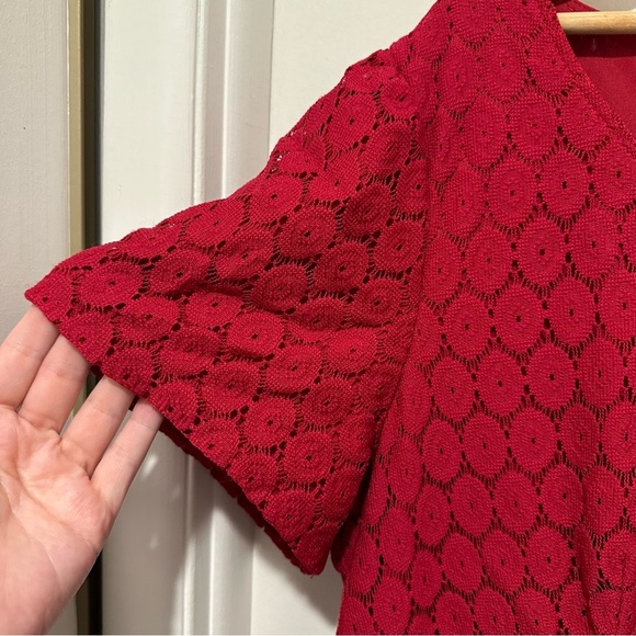 Rabbit Rabbit Rabbit‎ Dress Size 18 Red Short Sleeves Fit And Flair Women Dress - Picture 4 of 11